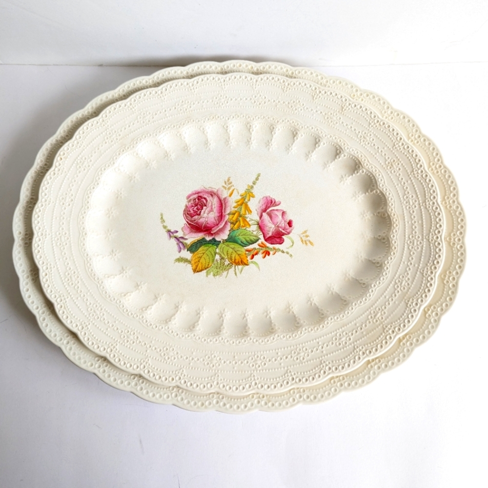 Spode's Jewel Copeland SPODE Heath & Rose Serving Platter Earthenware ANTIQUE